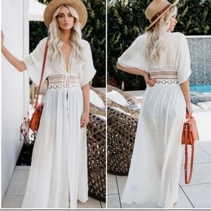 NWT White Lace Beach Cover up